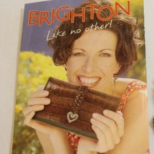 “RETIRED” Brighton Black Leather Heart Key Ring, NWT🌷🌷🌷